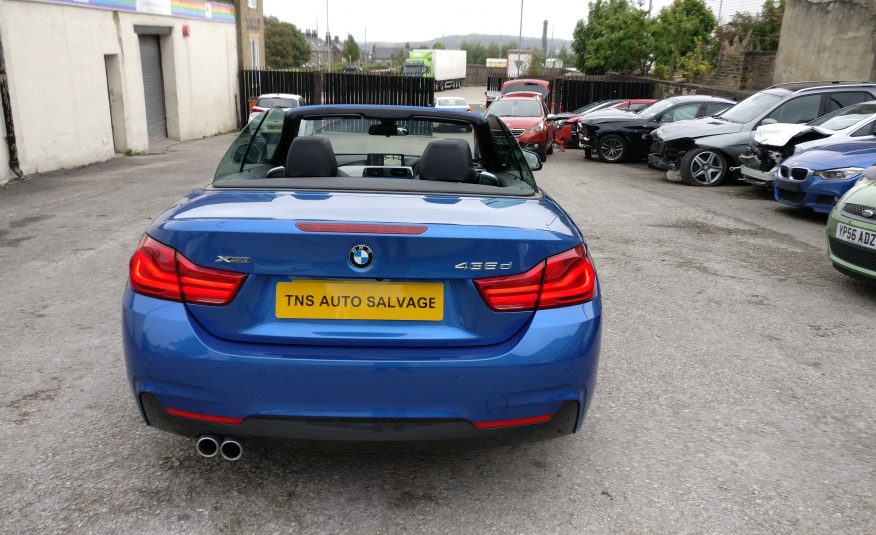 2018 BMW 4 SERIES 435D MSPORT CONVERTIBLE XDRIVE AUTO UNRECORDED DAMAGED SALVAGE