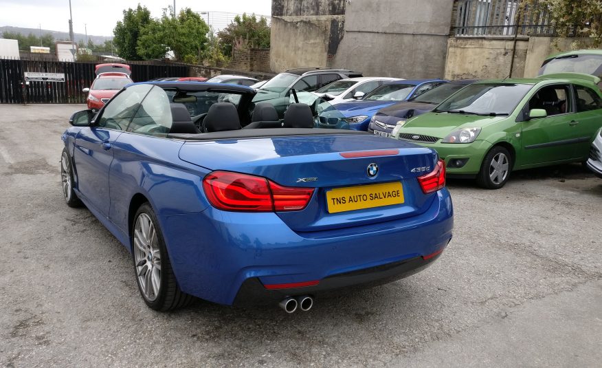 2018 BMW 4 SERIES 435D MSPORT CONVERTIBLE XDRIVE AUTO UNRECORDED DAMAGED SALVAGE