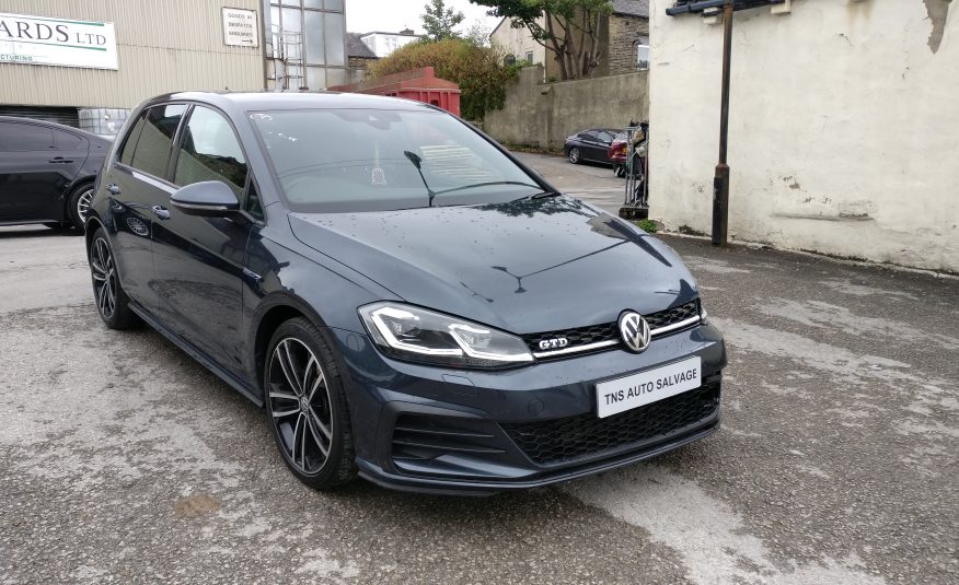 2017 67 VOLKSWAGEN GOLF GTD 2.0 TDI DSG MK 7.5 UNRECORDED DAMAGED SALVAGE