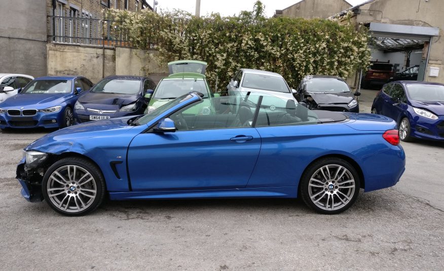 2018 BMW 4 SERIES 435D MSPORT CONVERTIBLE XDRIVE AUTO UNRECORDED DAMAGED SALVAGE