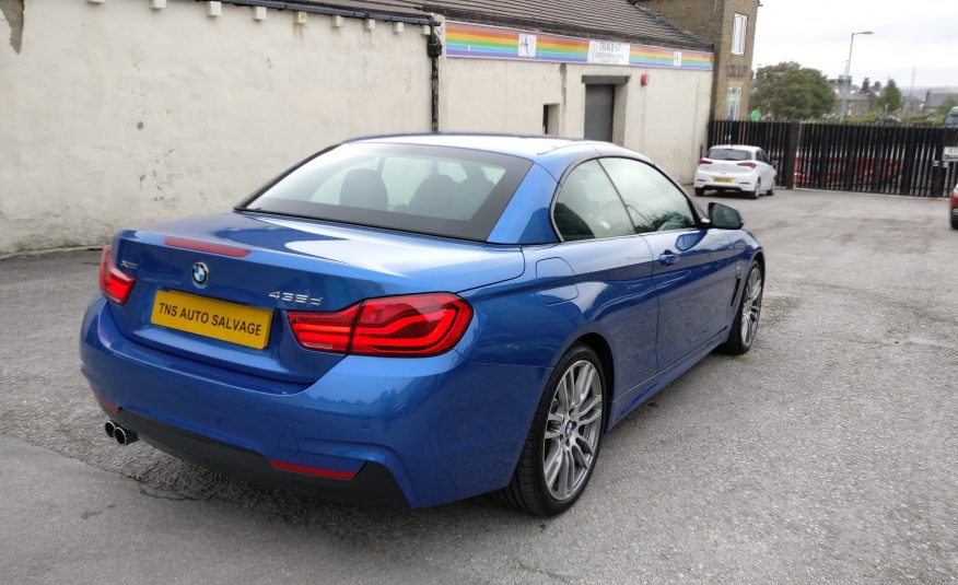 2018 BMW 4 SERIES 435D MSPORT CONVERTIBLE XDRIVE AUTO UNRECORDED DAMAGED SALVAGE