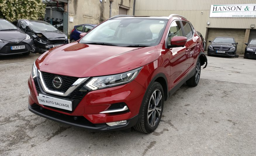 2018 18 NISSAN QASHQAI N-CONNECTA 1.5 DCI GLASS ROOF CAT S DAMAGED SALVAGE