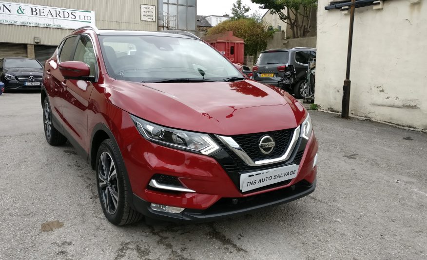 2018 18 NISSAN QASHQAI N-CONNECTA 1.5 DCI GLASS ROOF CAT S DAMAGED SALVAGE