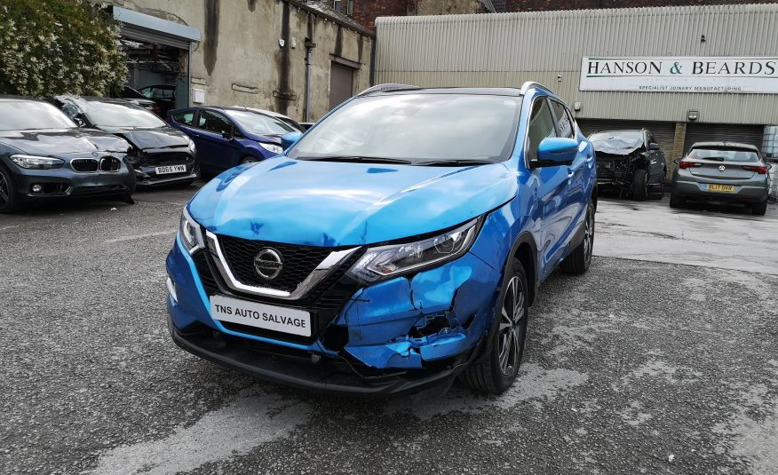 2018 18 NISSAN QASHQAI N-CONNECTA 1.5 DCI GLASS ROOF UNRECORDED DAMAGED SALVAGE