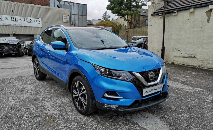 2018 18 NISSAN QASHQAI N-CONNECTA 1.5 DCI GLASS ROOF UNRECORDED DAMAGED SALVAGE