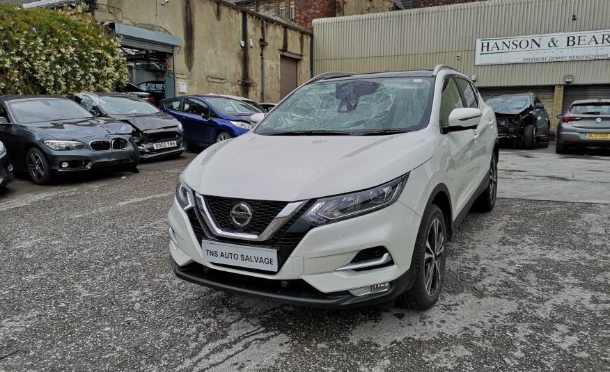 2018 18 NISSAN QASHQAI N-CONNECTA 1.5 DCI GLASS ROOF UNRECORDED DAMAGED SALVAGE