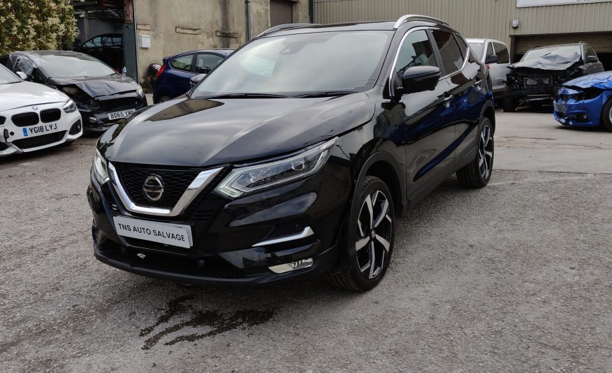 2018 18 NISSAN QASHQAI TEKNA 1.5 DCI GLASS ROOF CAT S DAMAGED SALVAGE