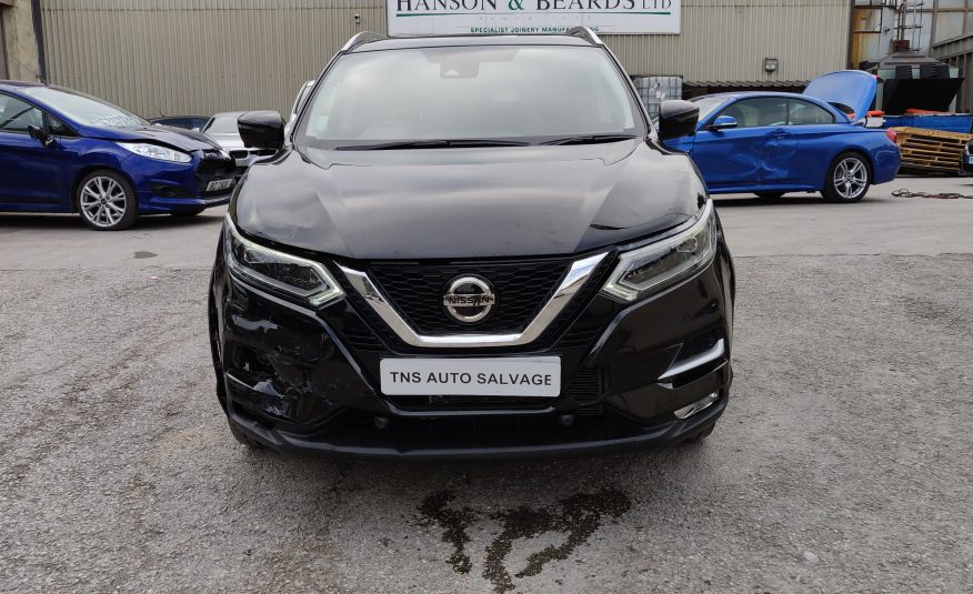 2018 18 NISSAN QASHQAI TEKNA 1.5 DCI GLASS ROOF CAT S DAMAGED SALVAGE