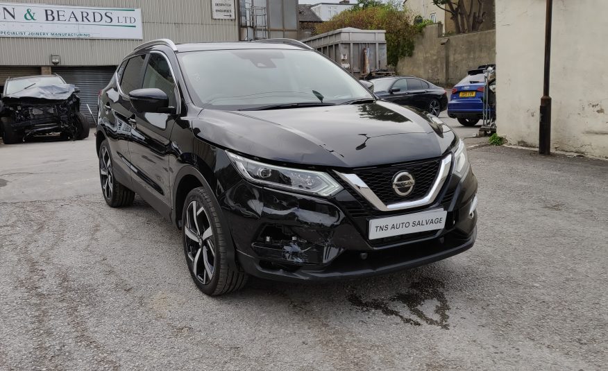 2018 18 NISSAN QASHQAI TEKNA 1.5 DCI GLASS ROOF CAT S DAMAGED SALVAGE