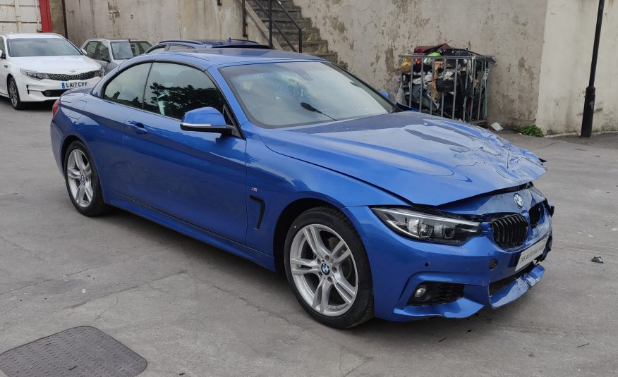 2018 18 BMW 4 SERIES 420i M SPORT AUTO CONVERTIBLE UNRECORDED DAMAGED SALVAGE