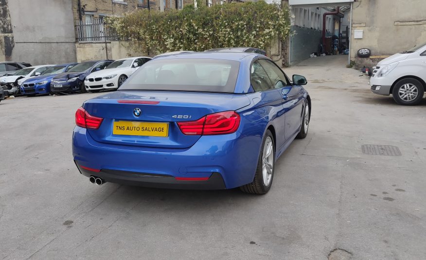 2018 18 BMW 4 SERIES 420i M SPORT AUTO CONVERTIBLE UNRECORDED DAMAGED SALVAGE