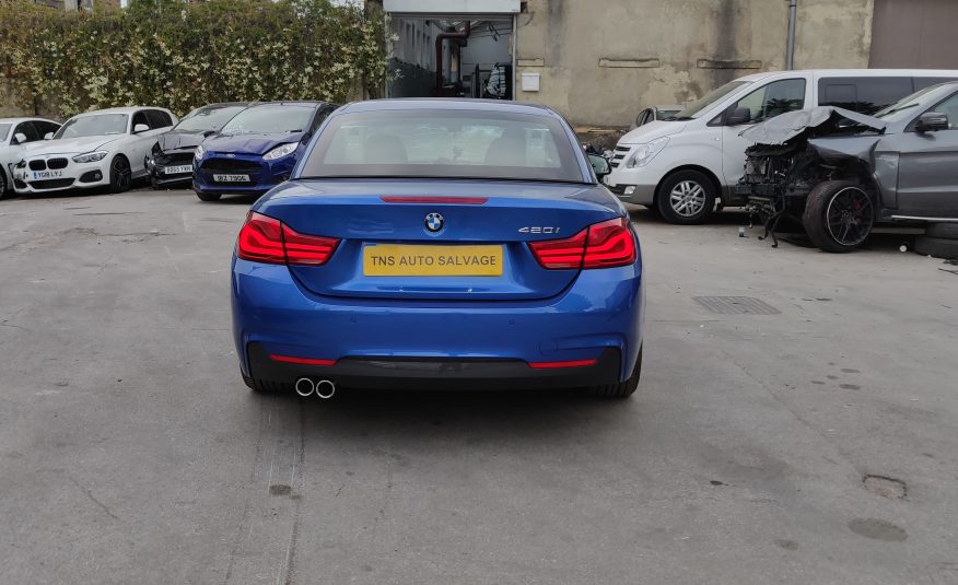 2018 18 BMW 4 SERIES 420i M SPORT AUTO CONVERTIBLE UNRECORDED DAMAGED SALVAGE