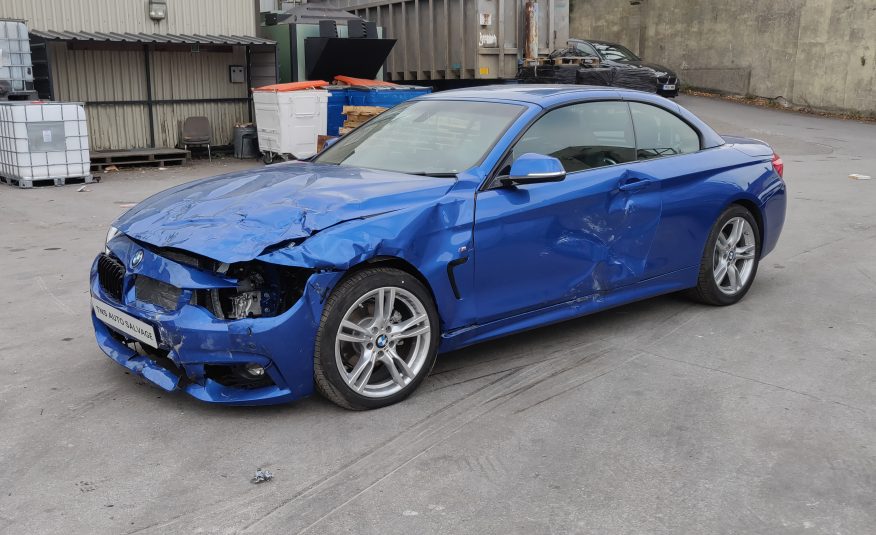 2018 18 BMW 4 SERIES 420i M SPORT AUTO CONVERTIBLE UNRECORDED DAMAGED SALVAGE