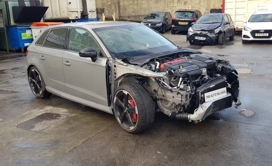 2017 67 AUDI RS3 2.5 TFSI SPORTBACK S TRONIC QUATTRO UNRECORDED DAMAGED SALVAGE