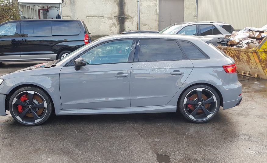 2017 67 AUDI RS3 2.5 TFSI SPORTBACK S TRONIC QUATTRO UNRECORDED DAMAGED SALVAGE