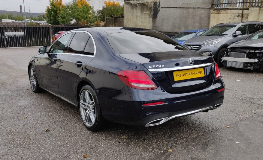 2018 MERCEDES-BENZ E CLASS E220D AMG LINE AUTO UNRECORDED DAMAGED SALVAGE