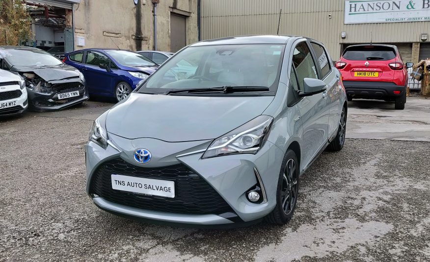 2018 18 TOYOTA YARIS DESIGN 1.5 VVT-i HEV CV HYBRID CAT S DAMAGED SALVAGE