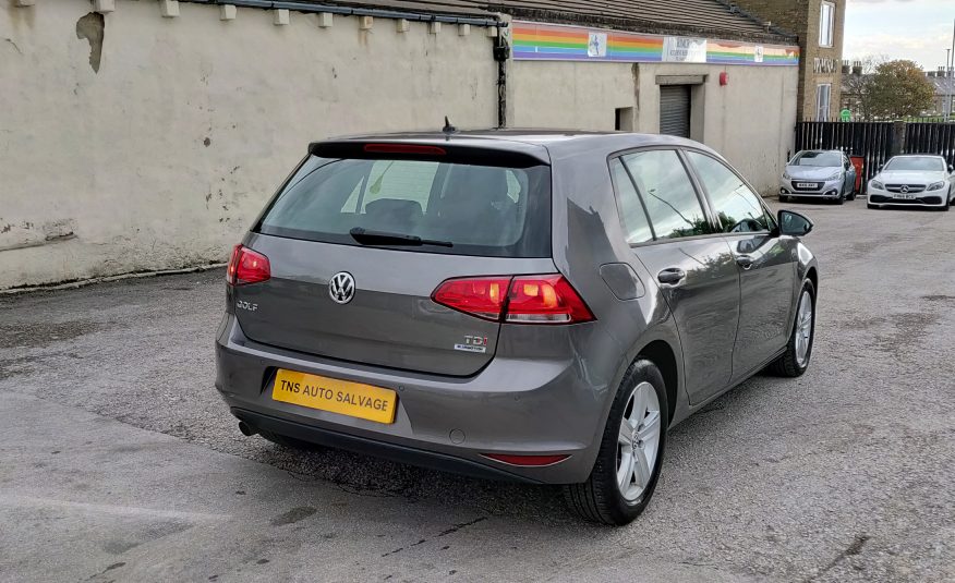 2017 VOLKSWAGEN GOLF MATCH EDITION 1.6 TDI BMT UNRECORDED DAMAGED SALVAGE