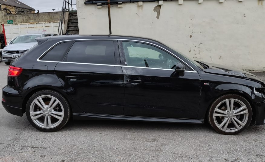 2017 AUDI A3 2.0 TDI SPORTBACK S LINE UNRECORDED DAMAGED SALVAGE