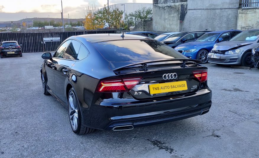 2018 AUDI A7 3.0 TDI AUTO S LINE QUATTRO BLACK ED. UNRECORDED DAMAGED SALVAGE