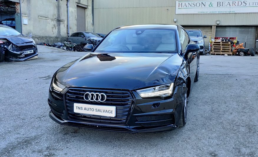 2018 AUDI A7 3.0 TDI AUTO S LINE QUATTRO BLACK ED. UNRECORDED DAMAGED SALVAGE