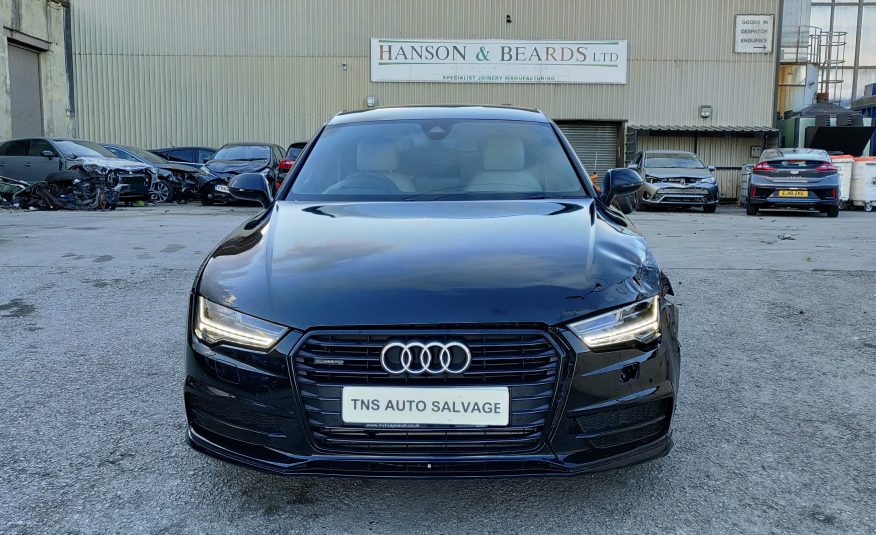 2018 AUDI A7 3.0 TDI AUTO S LINE QUATTRO BLACK ED. UNRECORDED DAMAGED SALVAGE