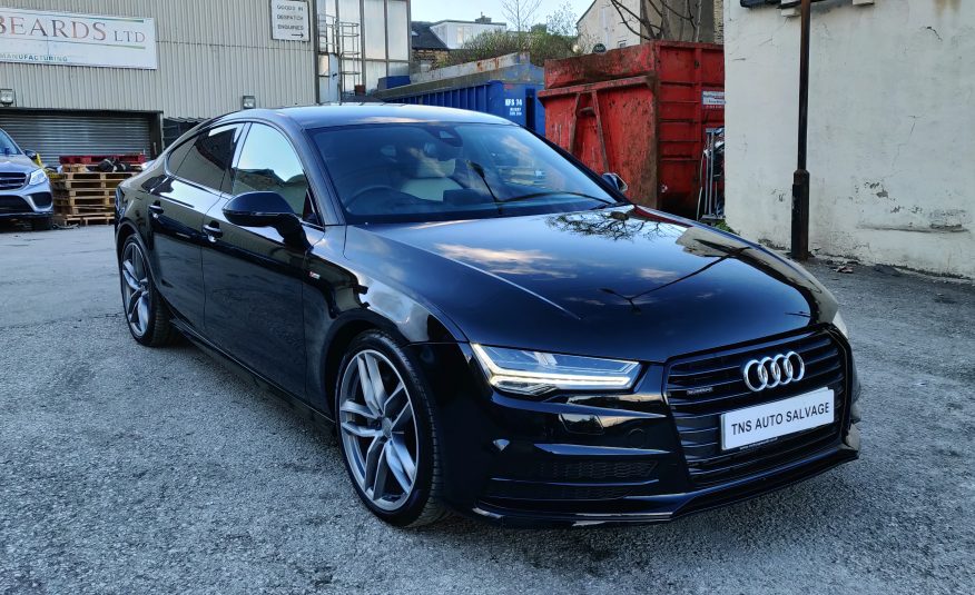 2018 AUDI A7 3.0 TDI AUTO S LINE QUATTRO BLACK ED. UNRECORDED DAMAGED SALVAGE