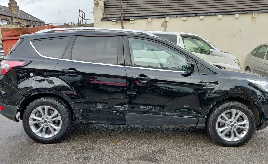 2018 18 FORD KUGA TITANIUM 2.0 TDCi AUTO 4X4 UNRECORDED DAMAGED SALVAGE