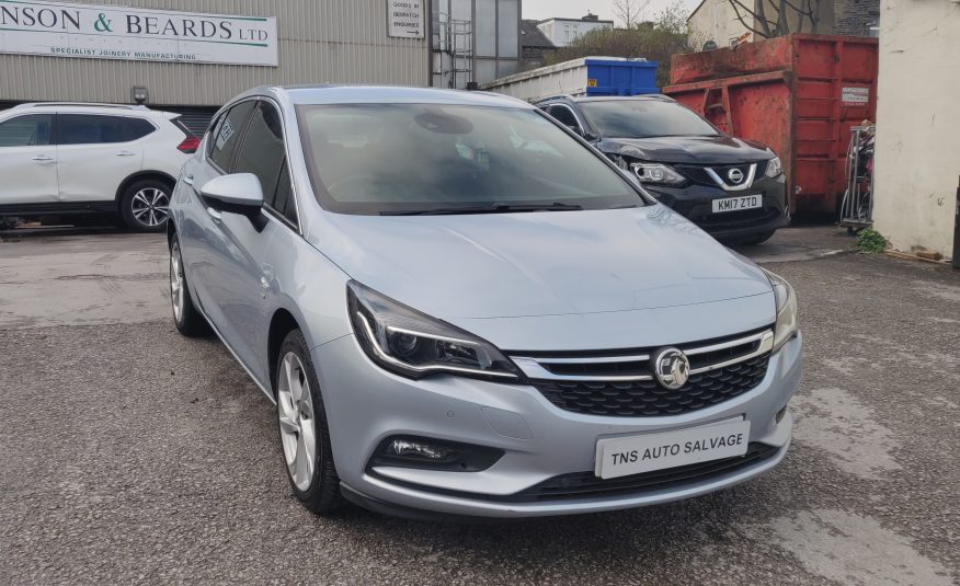 2017 (17) VAUXHALL ASTRA 1.4i TURBO SRI NAV UNRECORDED DAMAGED SALVAGE