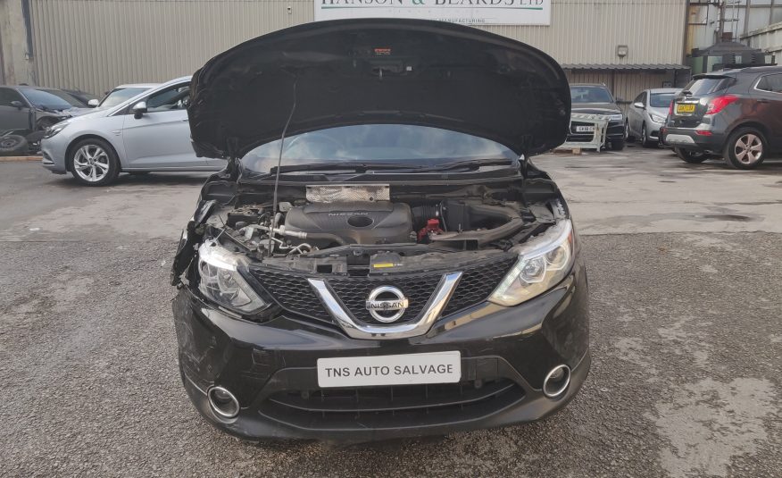 2017 NISSAN QASHQAI N-VISION 1.5 DCI PREMIUM PAC ACENTA CAT S DAMAGED SALVAGE