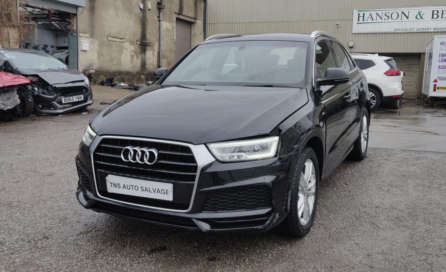 2018 18 AUDI Q3 1.4 TFSI AUTO S LINE S-TRONIC UNRECORDED DAMAGED SALVAGE