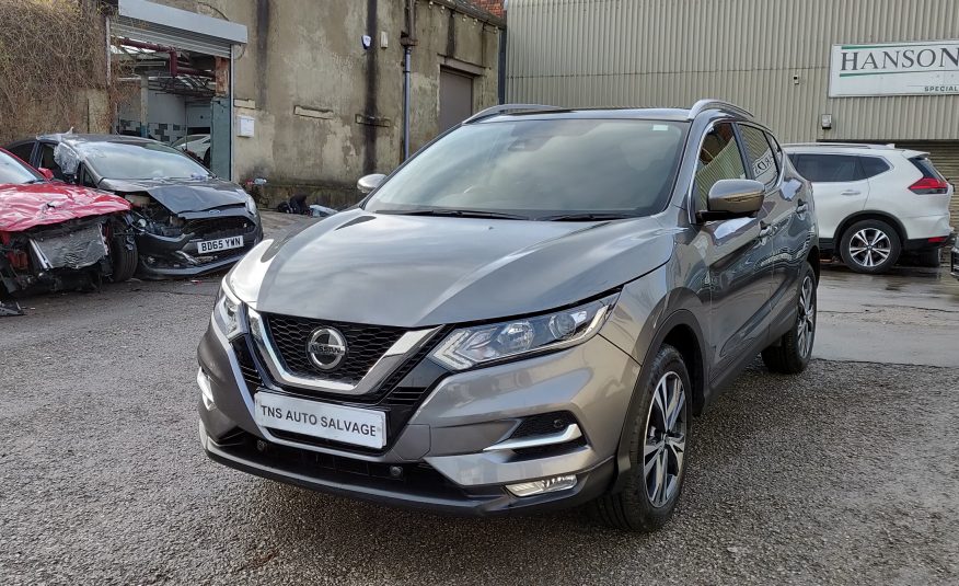 2018 18 NISSAN QASHQAI TEKNA 1.5 DCI GLASS ROOF CAT S DAMAGED SALVAGE