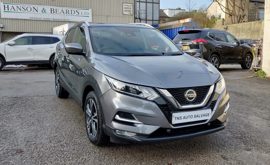 2018 18 NISSAN QASHQAI TEKNA 1.5 DCI GLASS ROOF CAT S DAMAGED SALVAGE