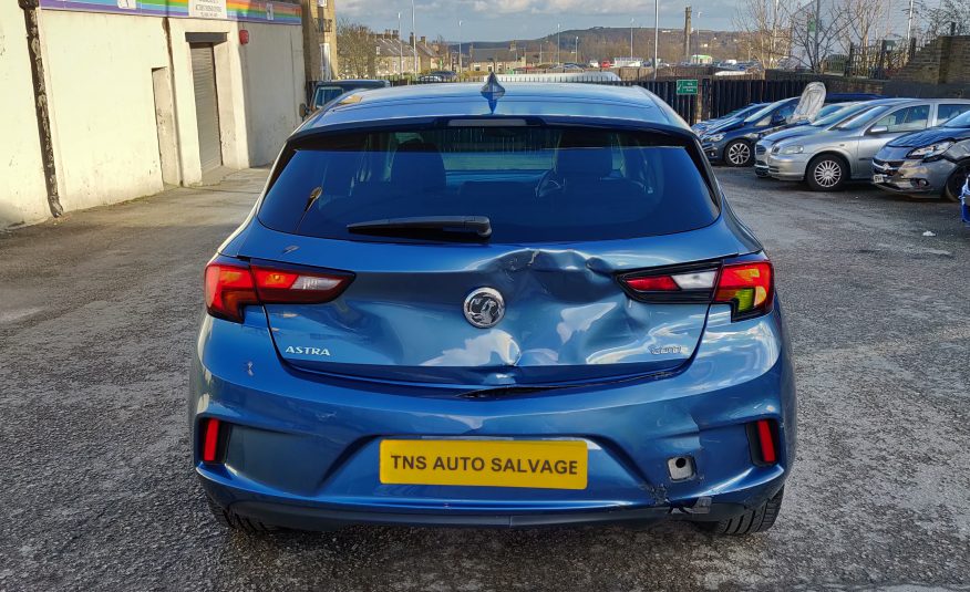 2017 VAUXHALL ASTRA 1.6 CDTI AUTO ELITE NAV VXR UNRECORDED DAMAGED SALVAGE