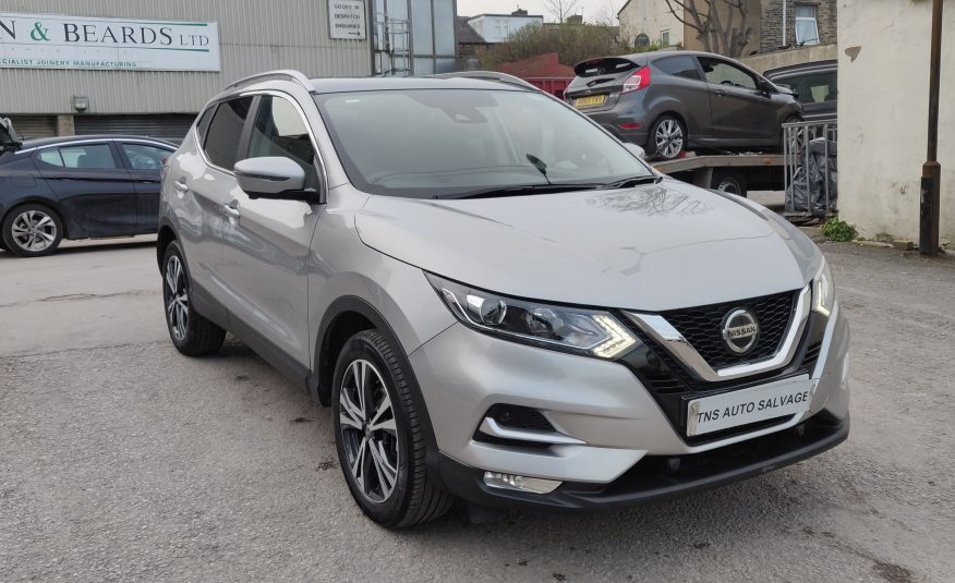 2018 18 NISSAN QASHQAI N-CONNECTA 1.2 DIG-T UNRECORDED DAMAGED SALVAGE