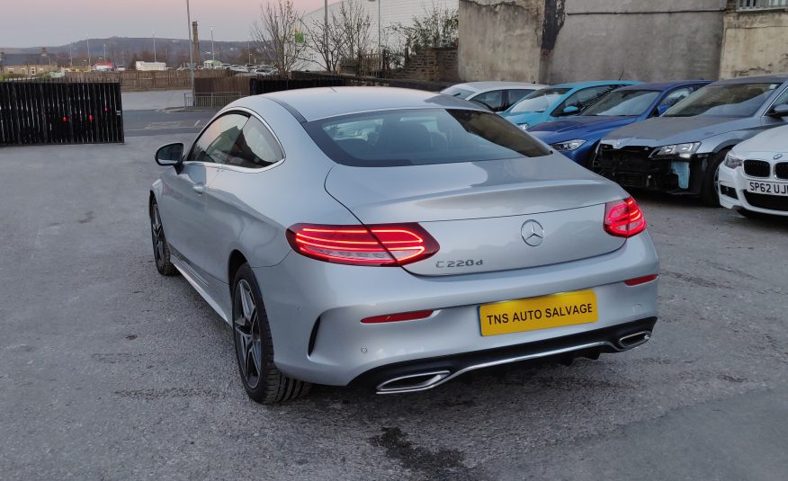 2018 MERCEDES-BENZ C CLASS C220 D COUPE AMG PREMIUM CAT S SALVAGE