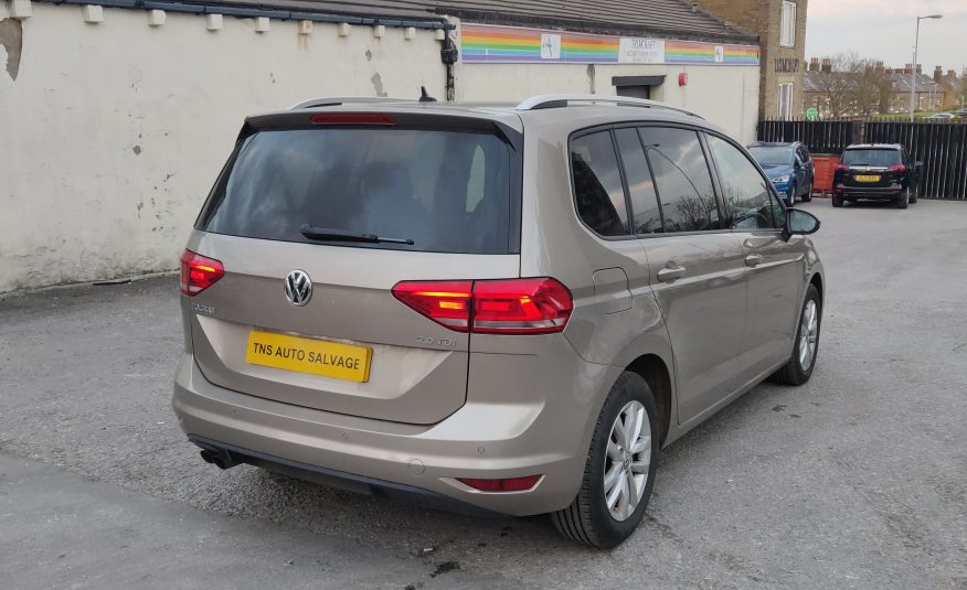 2017 VOLKSWAGEN TOURAN SE AUTO 2.0 TDI DSG BLUEMOTION CAT S DAMAGED SALVAGE