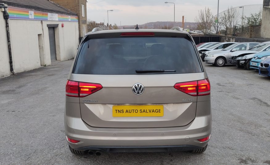 2017 VOLKSWAGEN TOURAN SE AUTO 2.0 TDI DSG BLUEMOTION CAT S DAMAGED SALVAGE