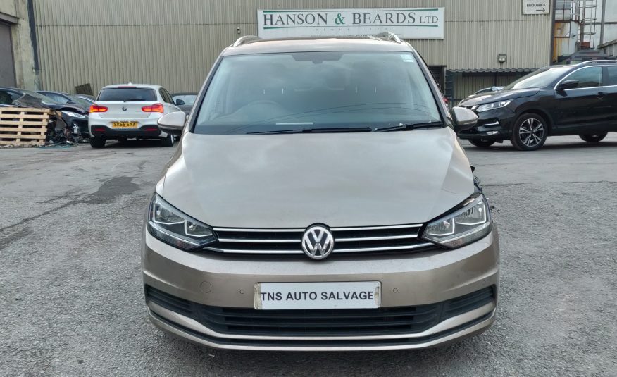 2017 VOLKSWAGEN TOURAN SE AUTO 2.0 TDI DSG BLUEMOTION CAT S DAMAGED SALVAGE