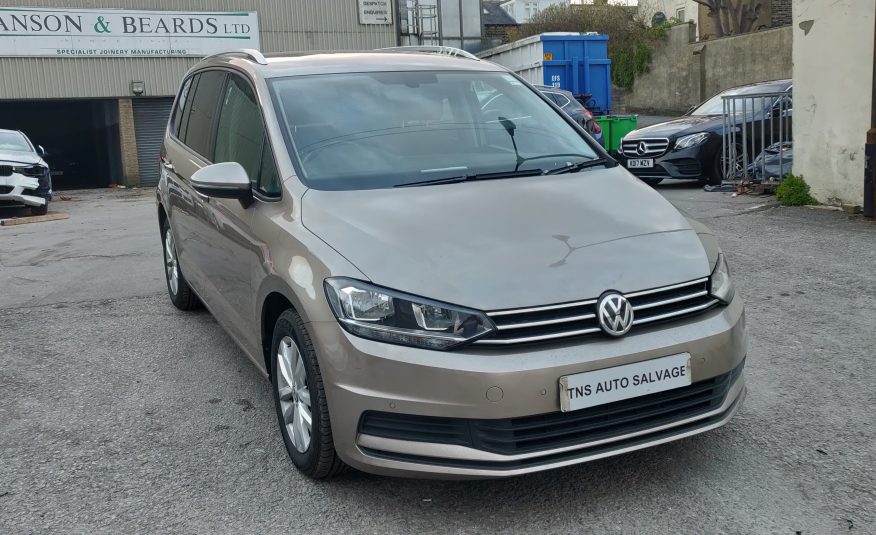 2017 VOLKSWAGEN TOURAN SE AUTO 2.0 TDI DSG BLUEMOTION CAT S DAMAGED SALVAGE