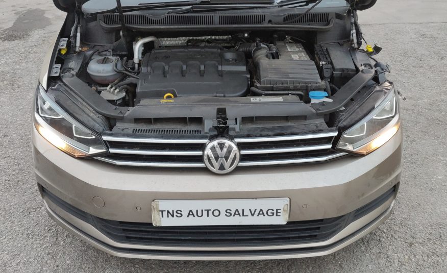 2017 VOLKSWAGEN TOURAN SE AUTO 2.0 TDI DSG BLUEMOTION CAT S DAMAGED SALVAGE