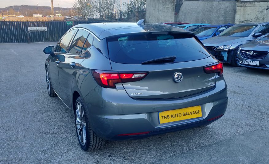 2017 VAUXHALL ASTRA 1.4 TURBO AUTO ELITE NAV UNRECORDED DAMAGED SALVAGE