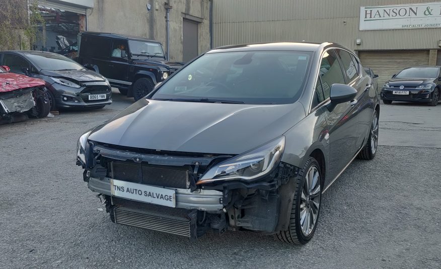 2017 VAUXHALL ASTRA 1.4 TURBO AUTO ELITE NAV UNRECORDED DAMAGED SALVAGE