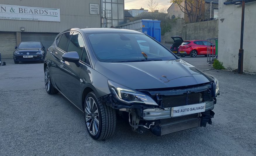 2017 VAUXHALL ASTRA 1.4 TURBO AUTO ELITE NAV UNRECORDED DAMAGED SALVAGE