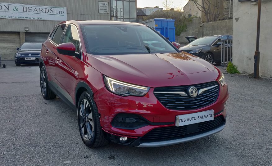 2018 VAUXHALL GRANDLAND X 1.2 SPORTS NAV SUV UNRECORDED DAMAGED SALVAGE