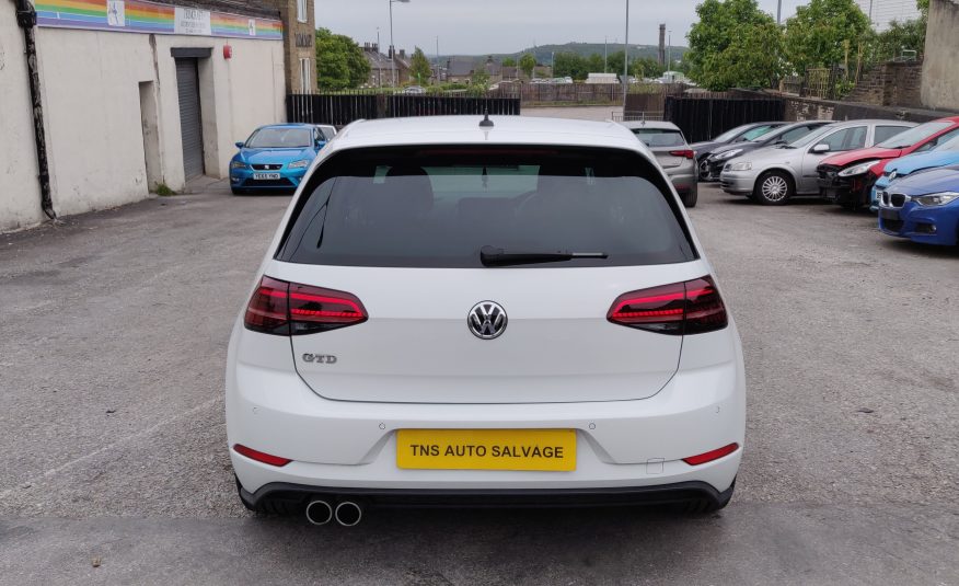 2018 VOLKSWAGEN GOLF GTD 2.0 TDi MK 7.5 UNRECORDED DAMAGED SALVAGE