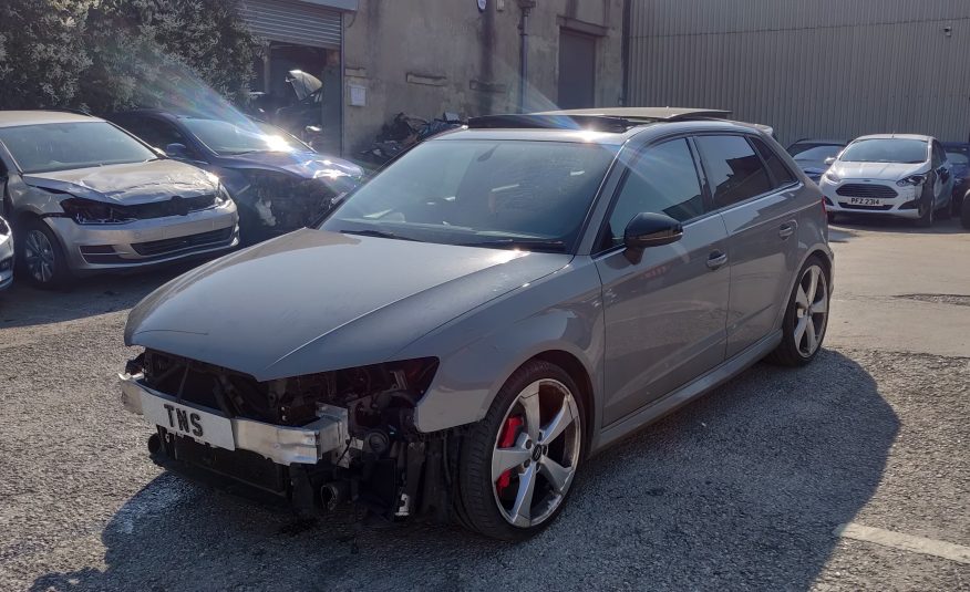 2018 AUDI RS3 2.5 AUTO SPORTBACK QUATTRO NARDO GREY UNRECORDED DAMAGED SALVAGE