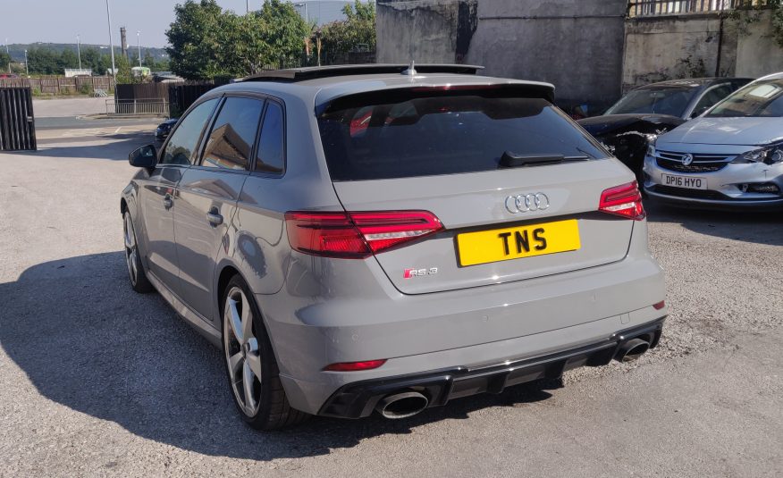 2018 AUDI RS3 2.5 AUTO SPORTBACK QUATTRO NARDO GREY UNRECORDED DAMAGED SALVAGE