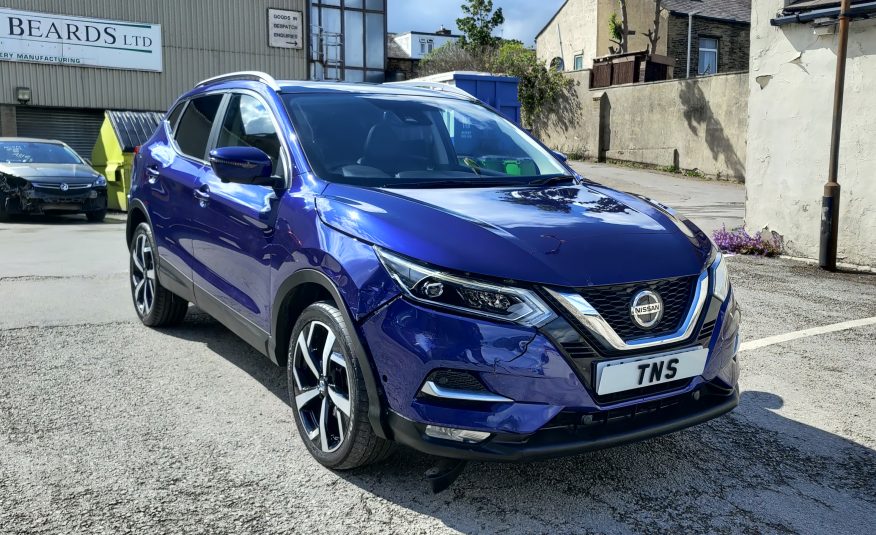 2018 68 NISSAN QASHQAI TEKNA 1.5 DCI UNRECORDED DAMAGED SALVAGE