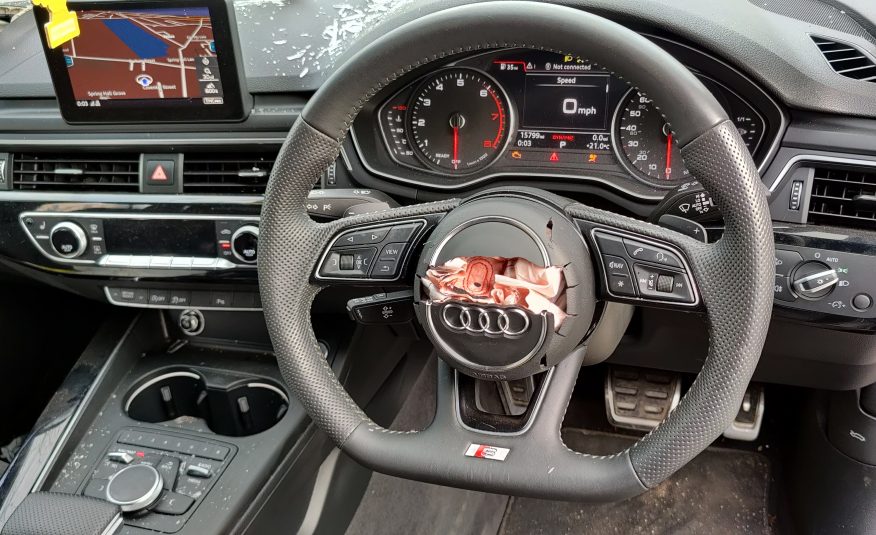 2019 19 AUDI A4 2.0 35 TFSI BLACK EDITION AUTO UNRECORDED DAMAGED SALVAGE